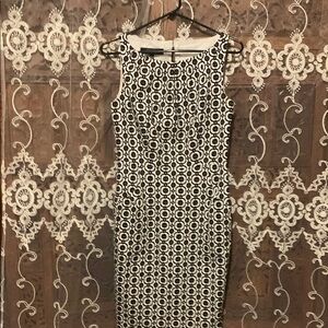 Nine West Black and White Halter Sheath Dress